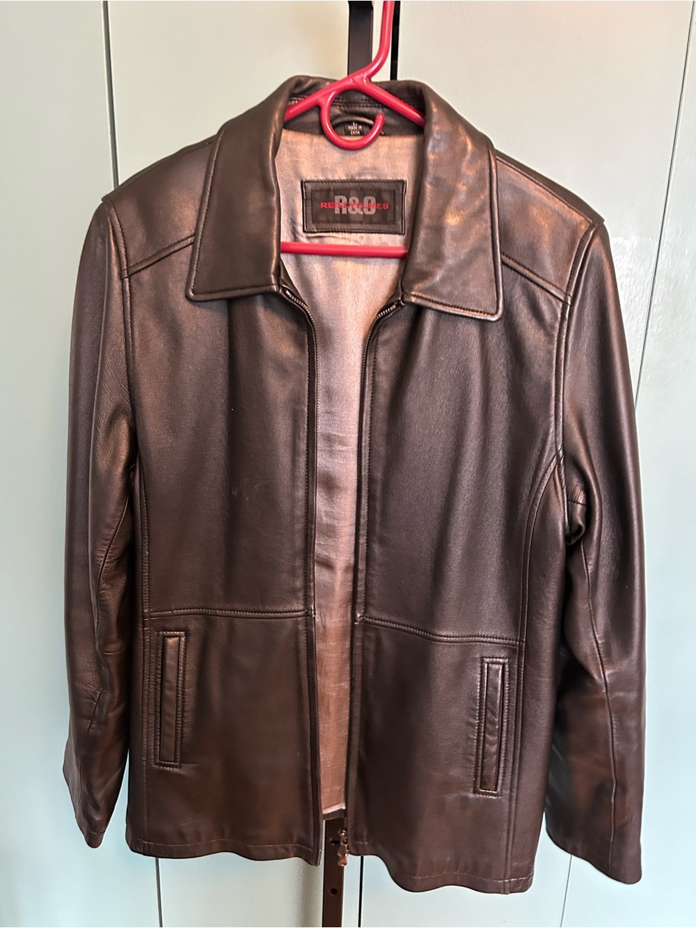 Black leather jacket